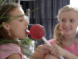 Rousing white teen girl can not hold back so she has to gets down on her friend.